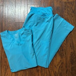 Blue Women's Scrub Set